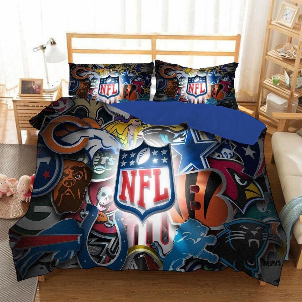 Nfl Football 18 Duvet Cover Pillowcase Bedding Sets Home Bedroom