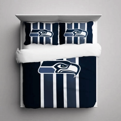 Nfl Seattle Seahawks 3d Duvet Cover Bedding Set Quilt Bed