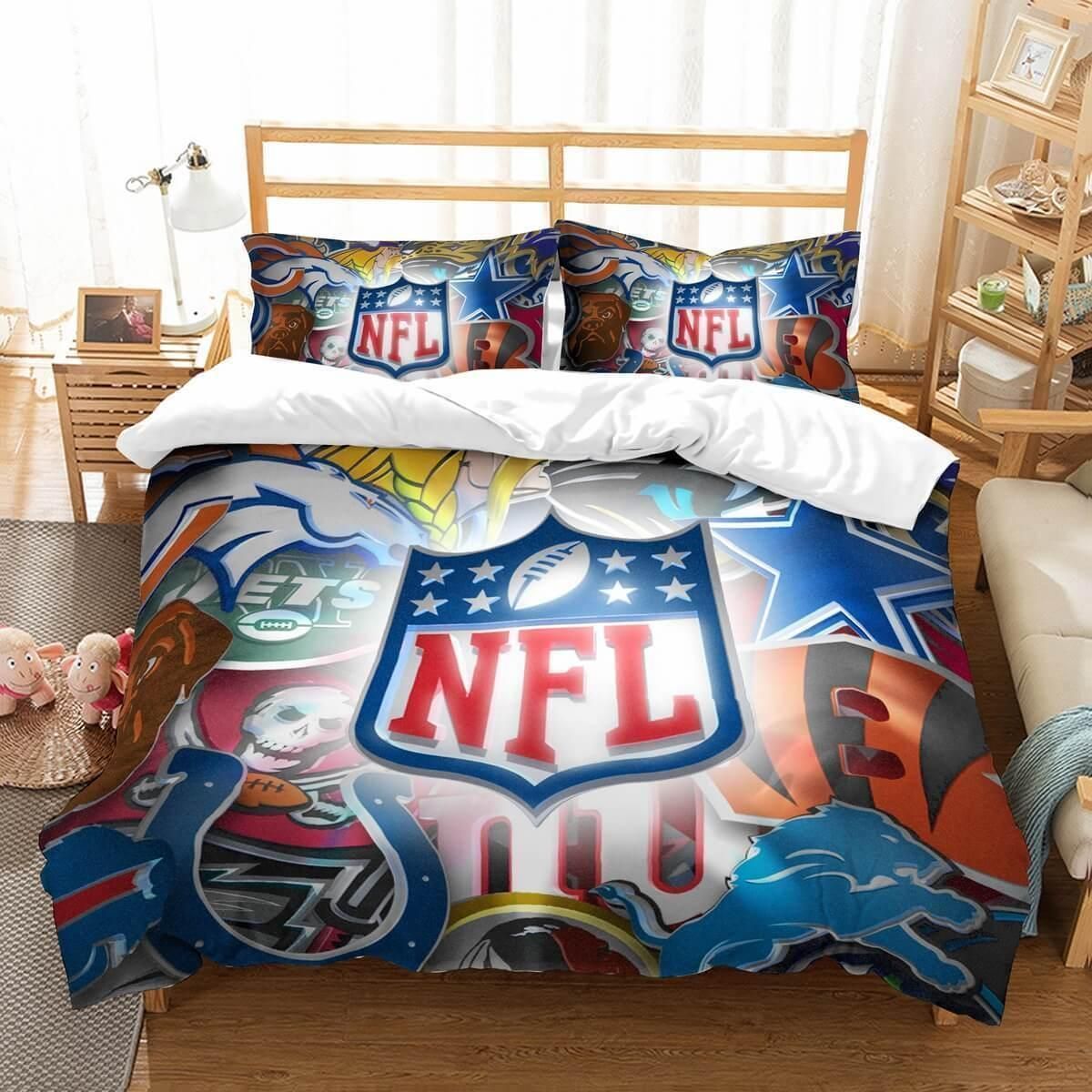 3d Nfl Duvet Cover Bedding Set Quilt Bed Sets Blanket