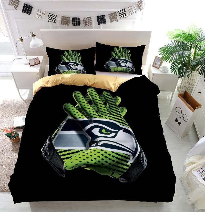 Nfl Seattle Seahawks Gloves Custom Bedding Sets Duvet Cover Quilt