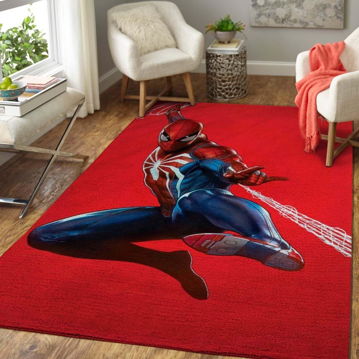 Spiderman Area Rug Floor Home Decor - Indoor Outdoor Rugs