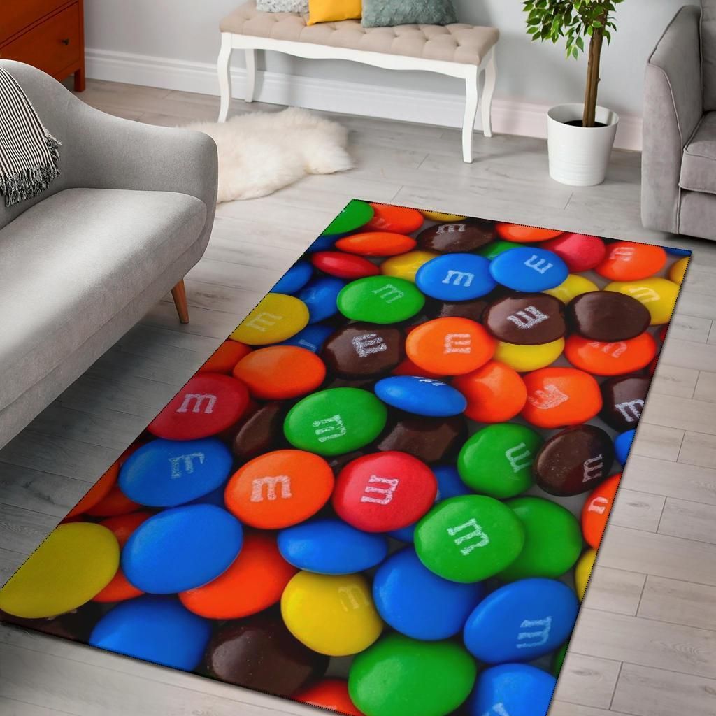 M&m Chocolates Area Rug Living Room Rug Home Decor US Gift Decor - Indoor Outdoor Rugs