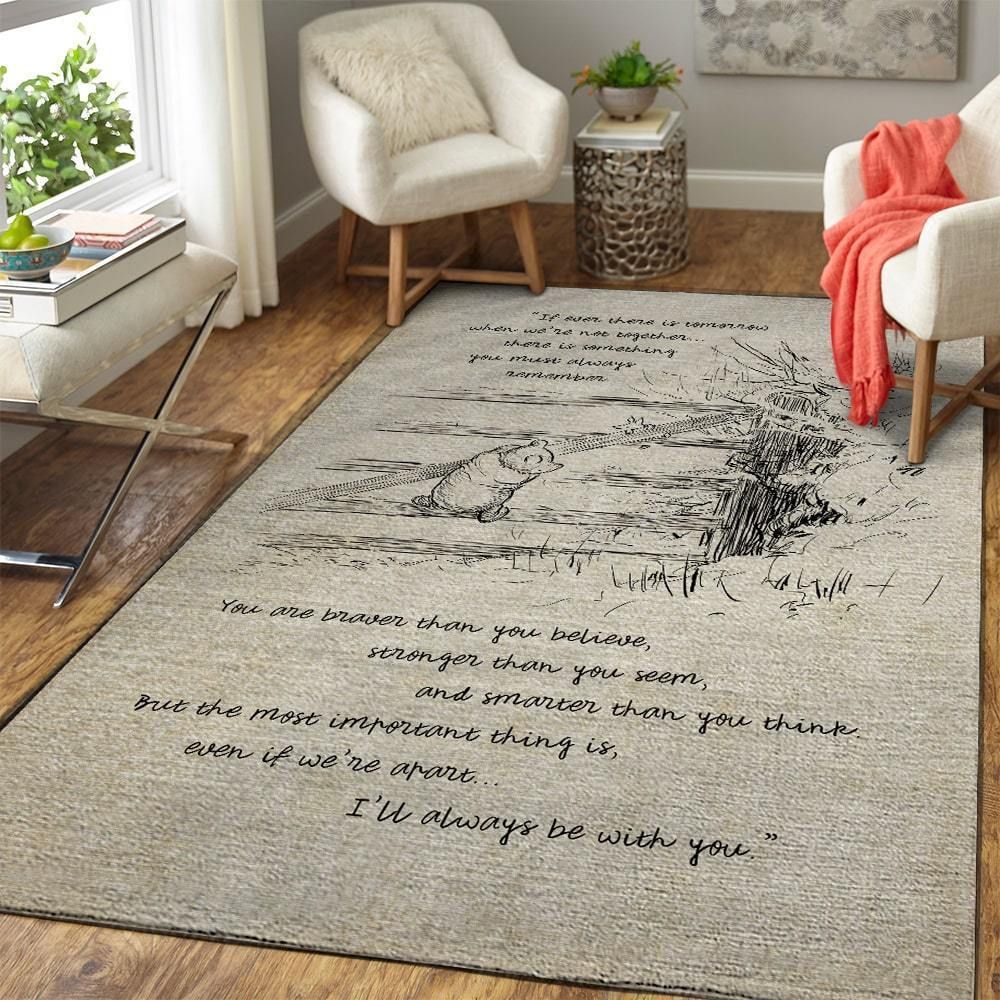 Winnie The Pooh Area Rug Living Room Rug Home US Gift Decor - Indoor Outdoor Rugs