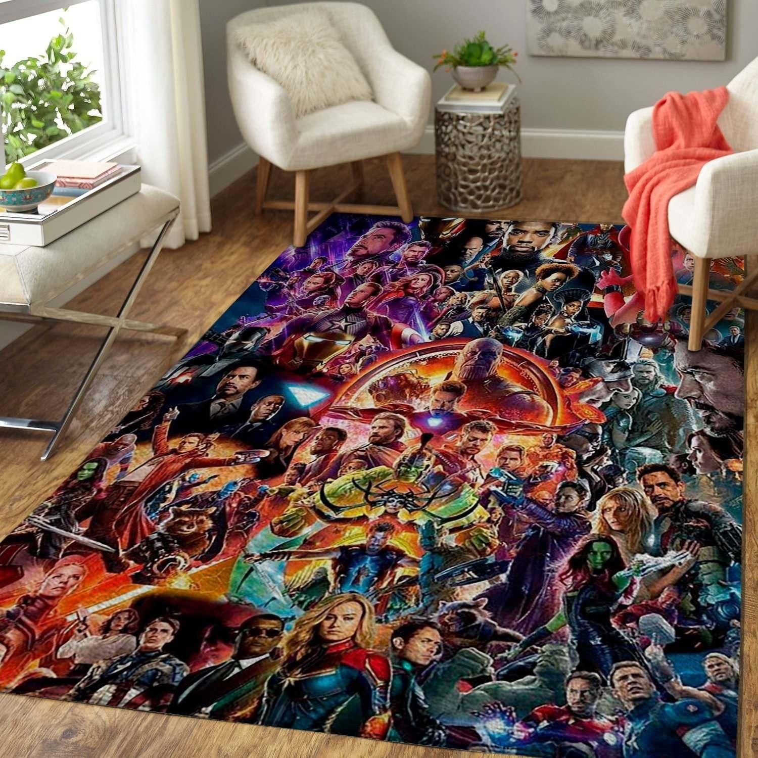 All Heroes The Avengers: End Game Area Rug Bedroom Rug Rectangle Rug Home Decor - Indoor Outdoor Rugs