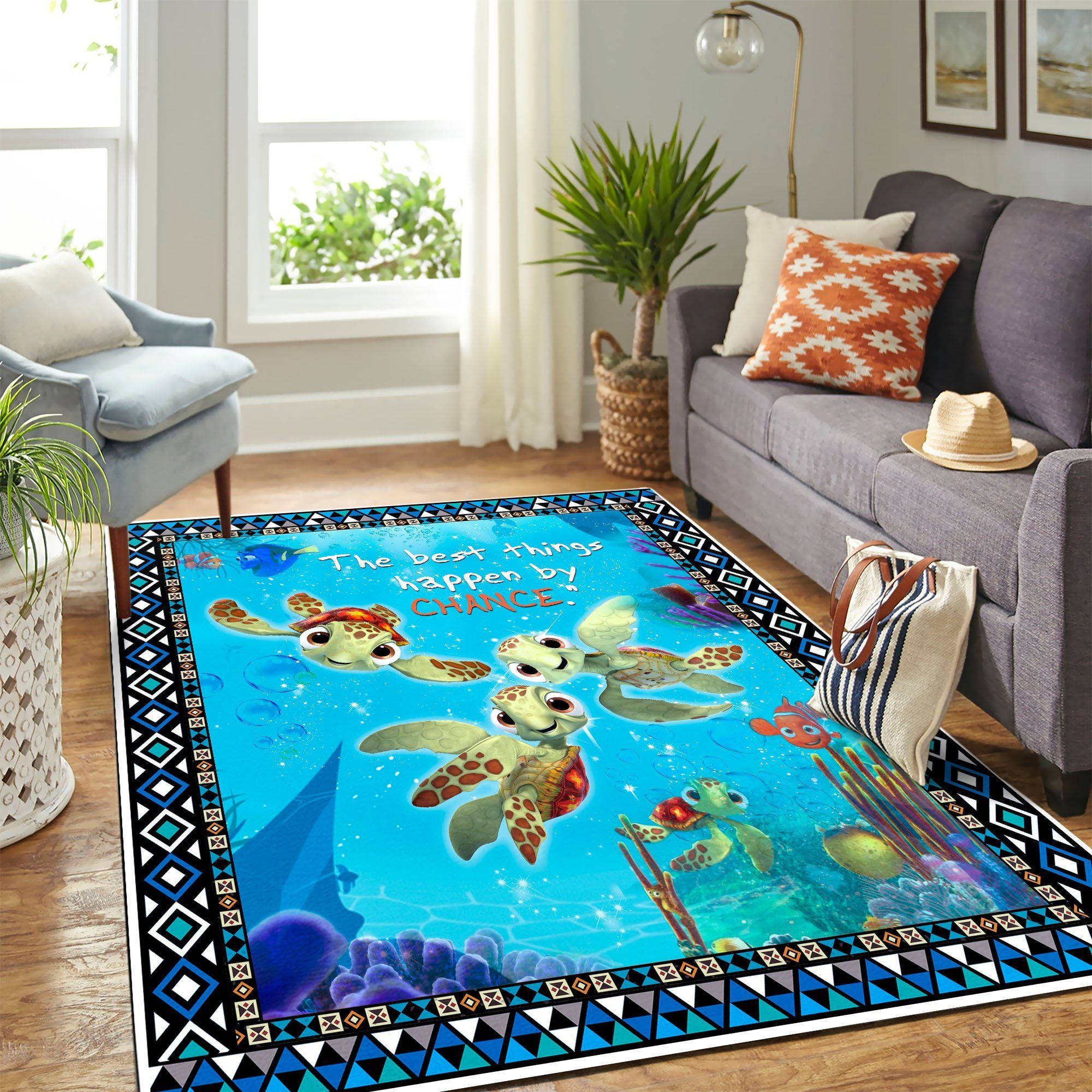 Nemo The Best Things Happen By Chance Rug For Bedroom Rug Floor Decor - Indoor Outdoor Rugs