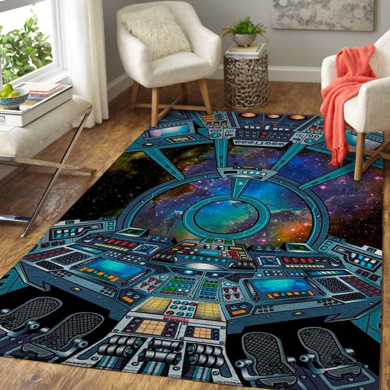 Star Wars Fans Art Millennium Falcon Area Rug Living Room Rug Home Decor - Indoor Outdoor Rugs