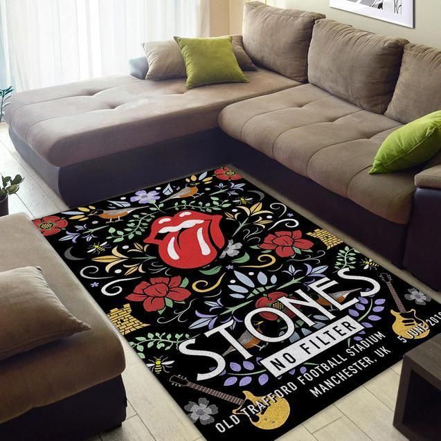 The Rolling Stones Area Rug Living Room Rug Floor Home Decor - Indoor Outdoor Rugs