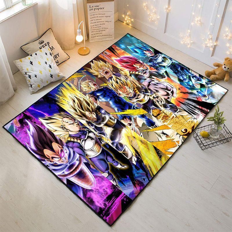 Rug Dragon Ball Vegeta Movie Rug Anime Manga Area Rug For Home Decor - Indoor Outdoor Rugs