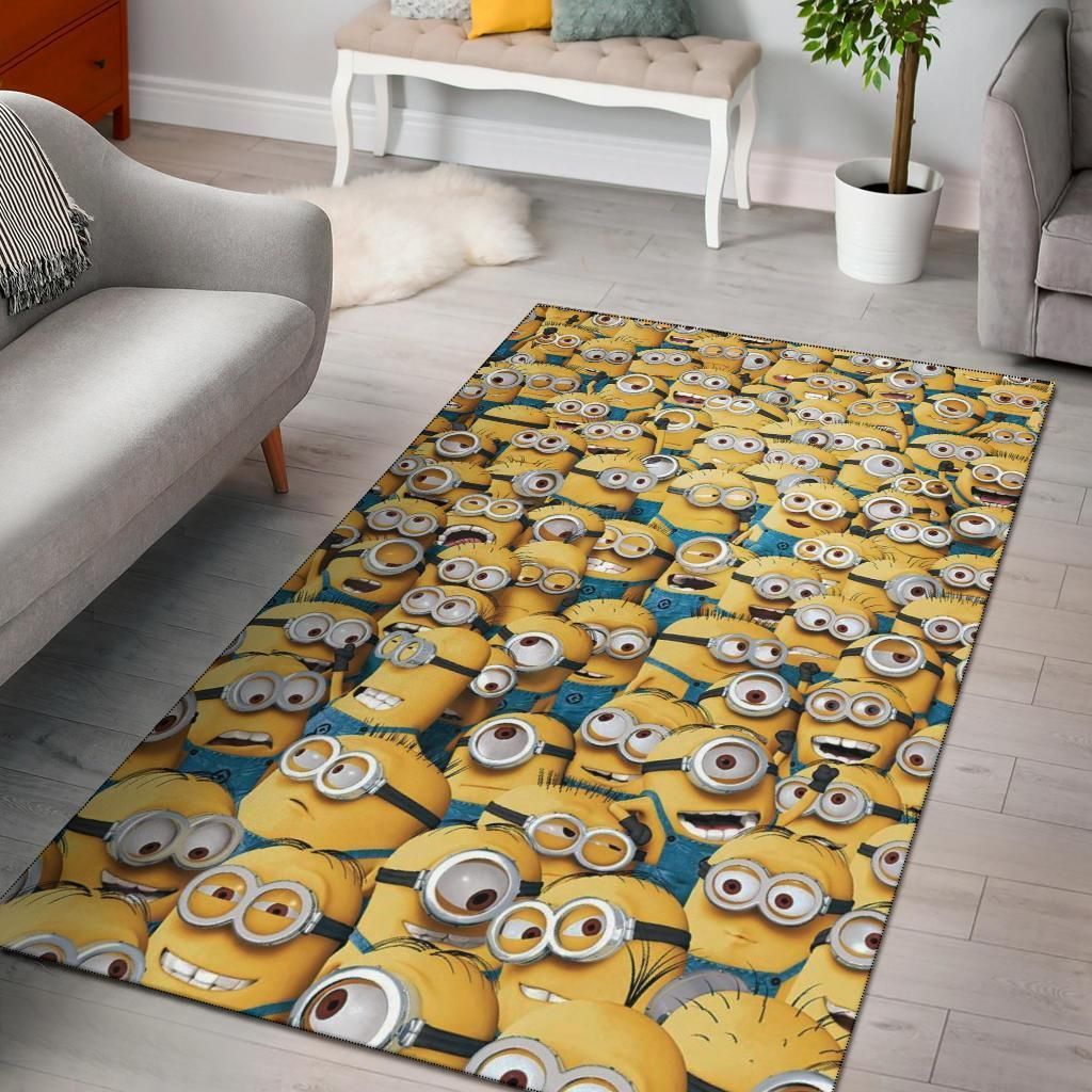 Minion Area Rug Bedroom Rug Home Decor - Indoor Outdoor Rugs