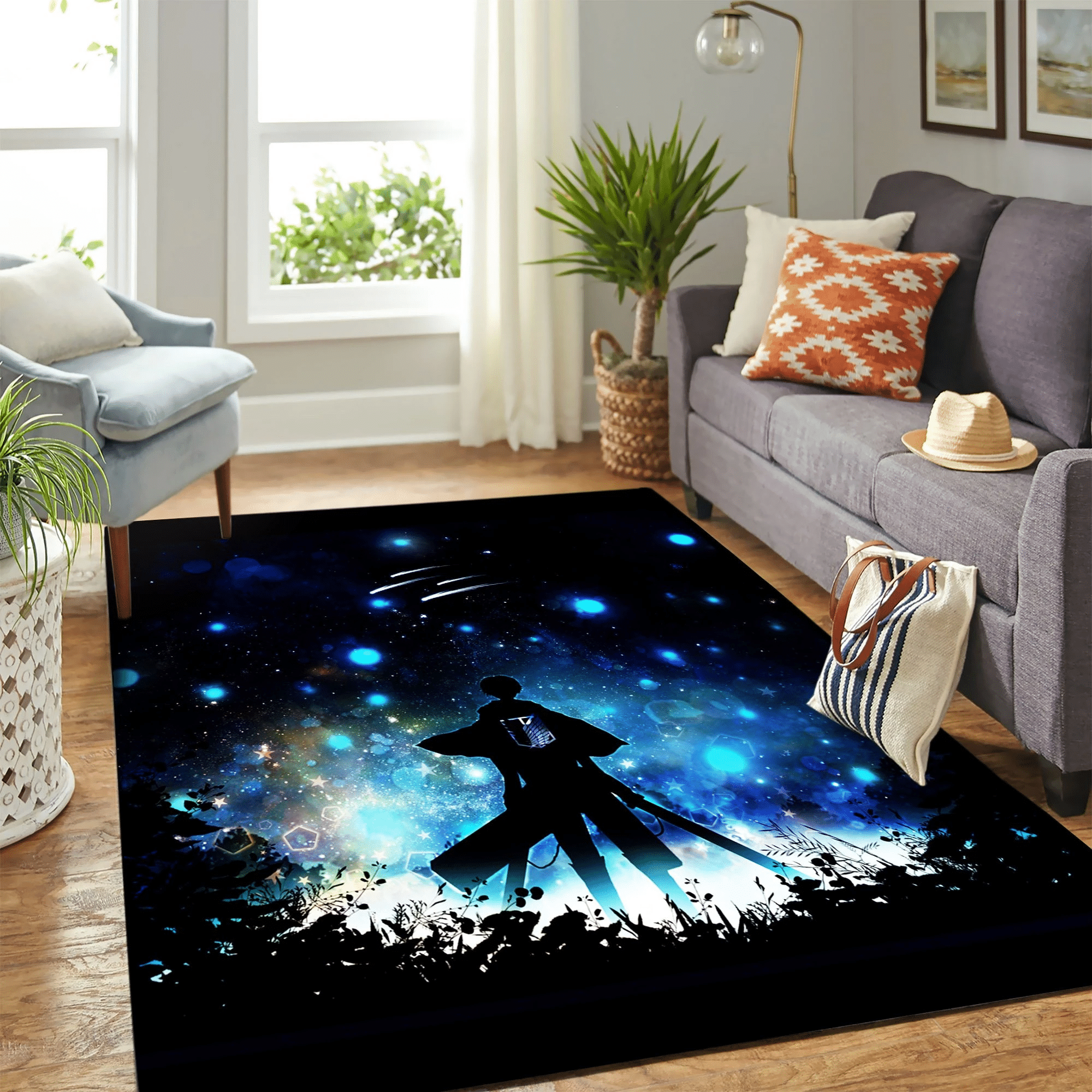 Levi Attack On Titan Carpet Floor Area Rug - Indoor Outdoor Rugs