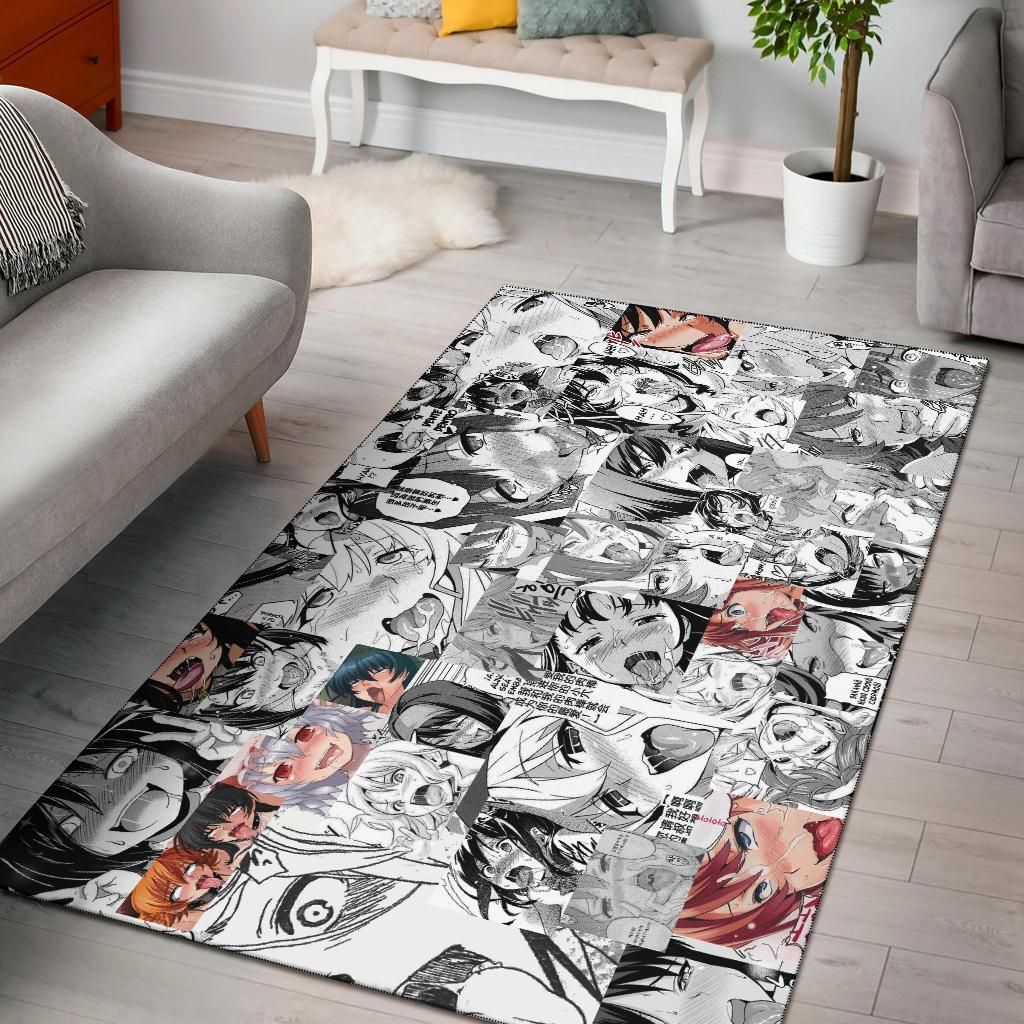 Ahegao Area Rug - Indoor Outdoor Rugs