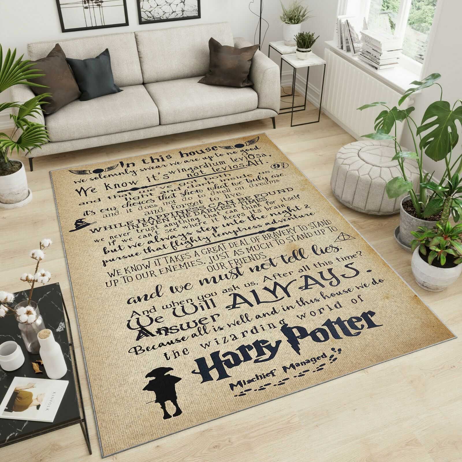 Harry Potter Area Rug - Indoor Outdoor Rugs