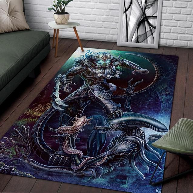 Aliens Vs Predator Rug - Indoor Outdoor Rugs