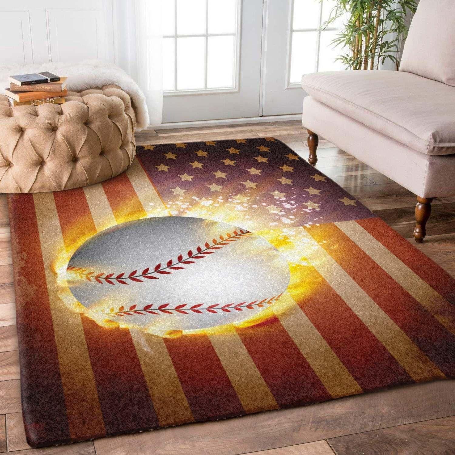 Baseball Rug - Indoor Outdoor Rugs