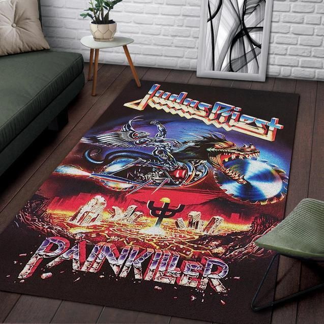 Judas Priest Band Painkiller Area Rug - Indoor Outdoor Rugs