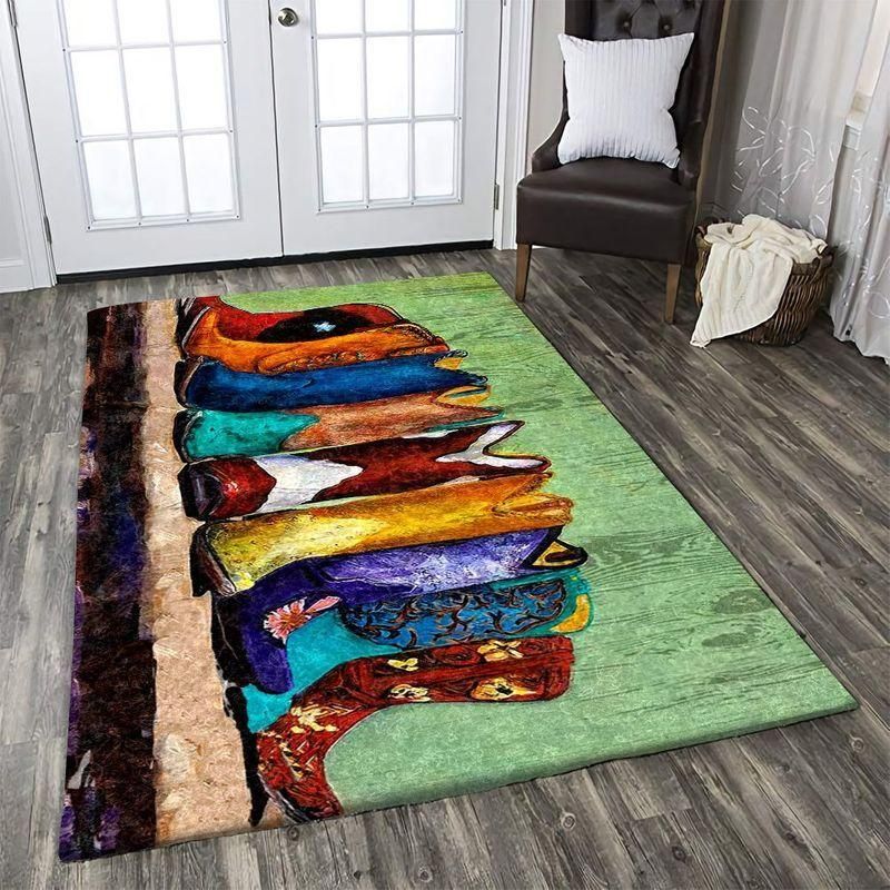 Cowboy Boots Rectangle Rug - Indoor Outdoor Rugs