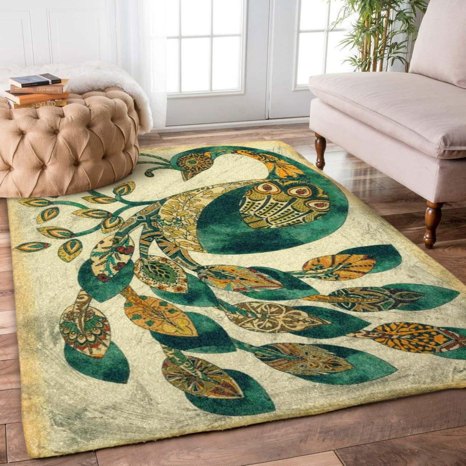 Peacock Rug - Indoor Outdoor Rugs