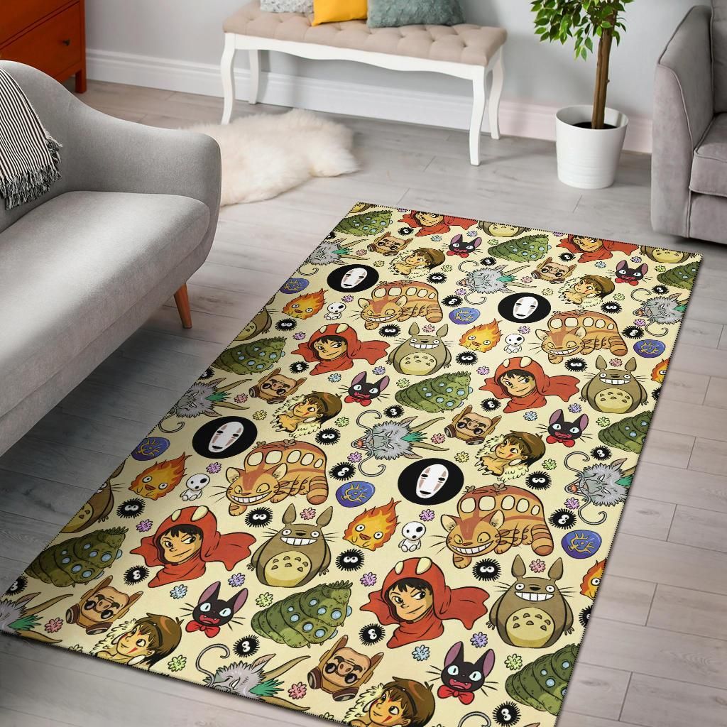 Studio Ghibli Cute Area Rug - Indoor Outdoor Rugs