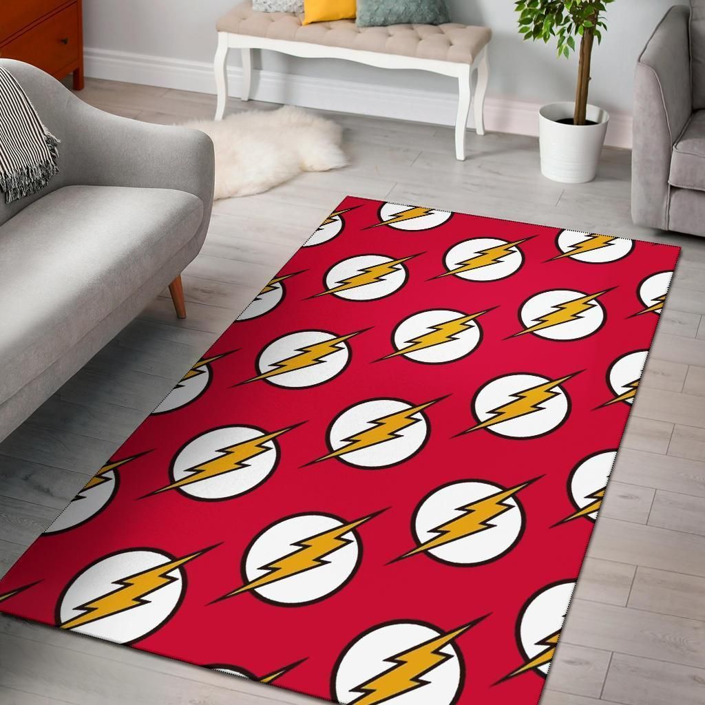 The Flash Symbol Area Rug - Indoor Outdoor Rugs