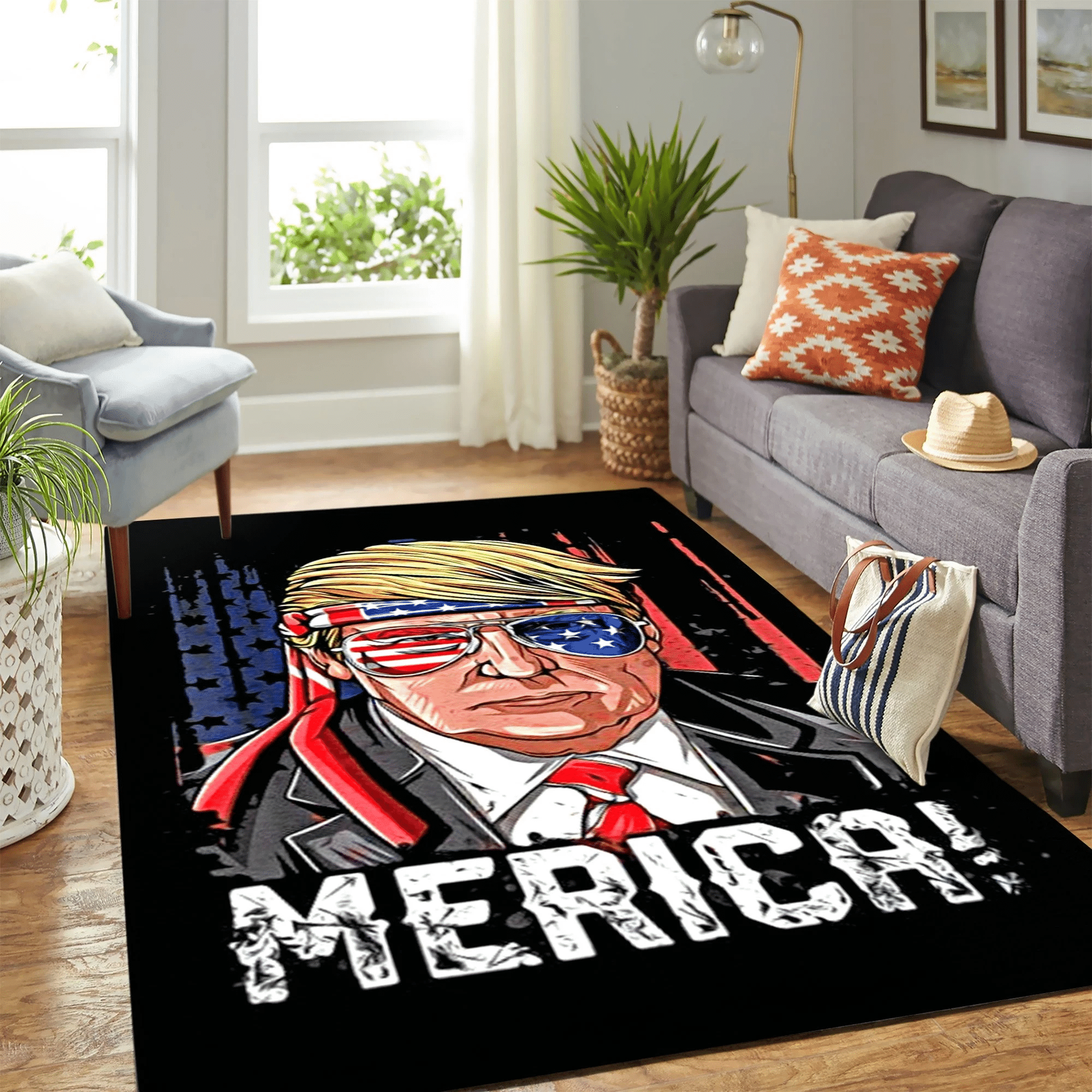 Donald Trump Campaign Merica Carpet Floor Area Rug - Indoor Outdoor Rugs