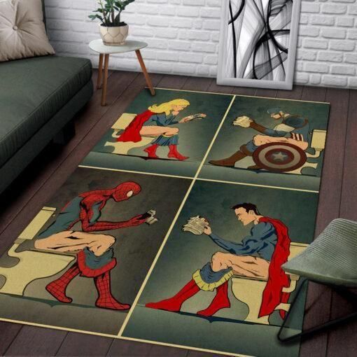 Dc And Marvel Superhero Area Rug - Indoor Outdoor Rugs