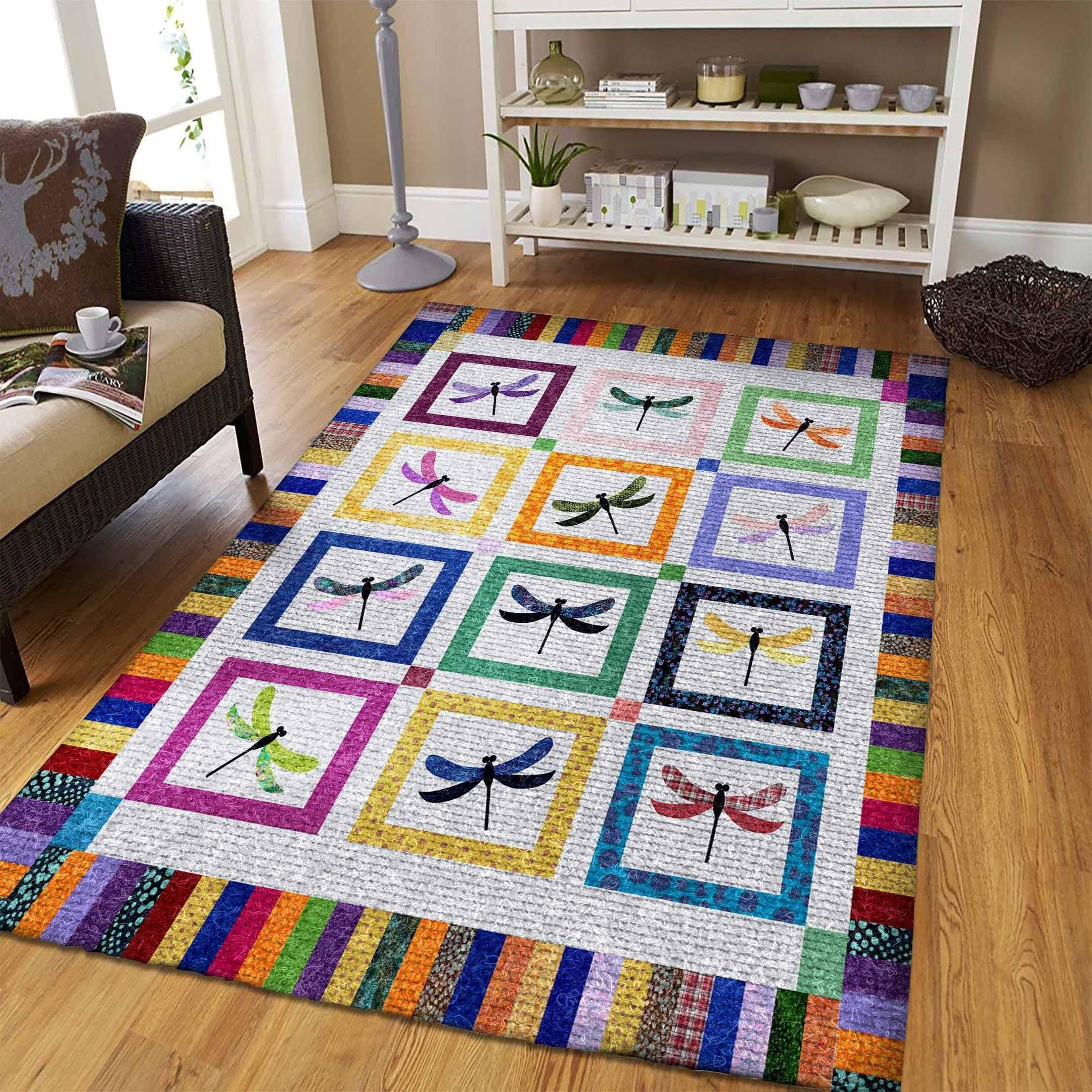 Dragonfly Rug - Indoor Outdoor Rugs