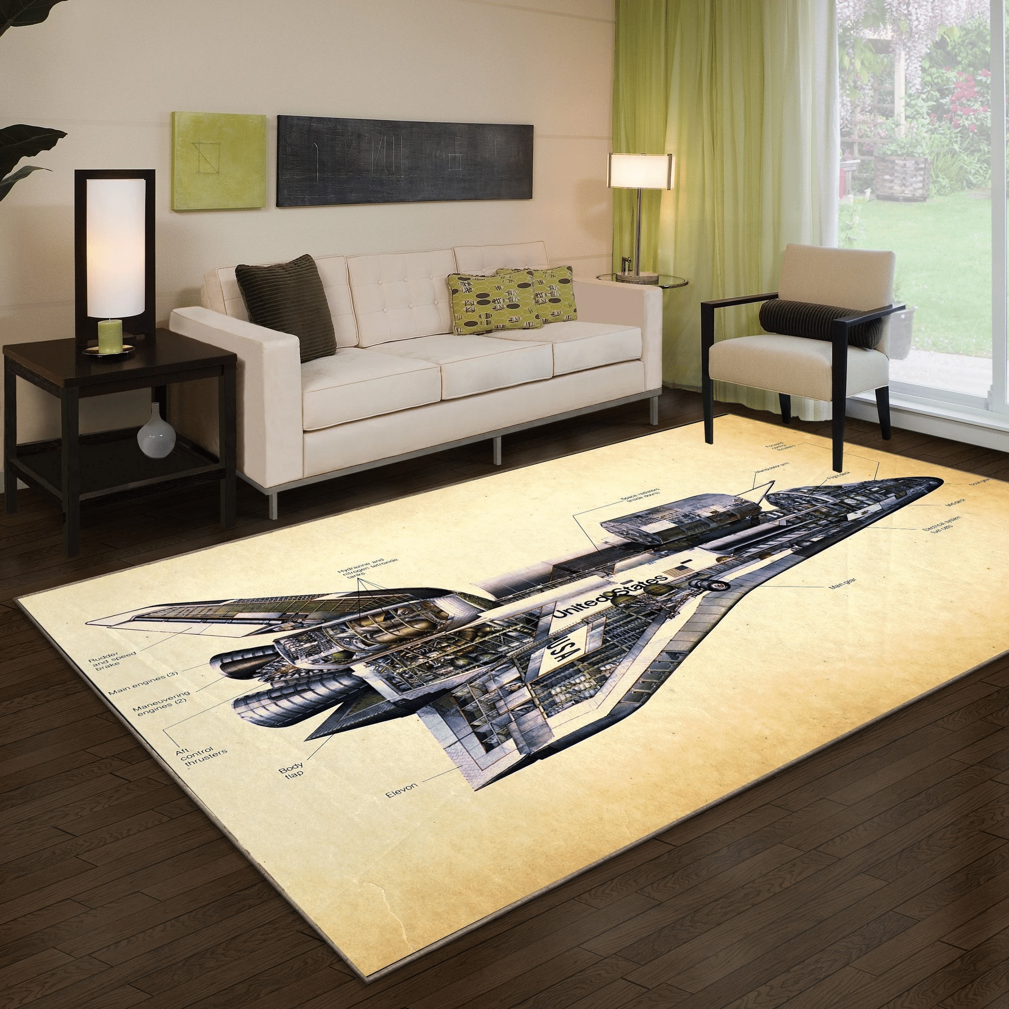 Space Shuttle Orbiter Area Rug - Indoor Outdoor Rugs