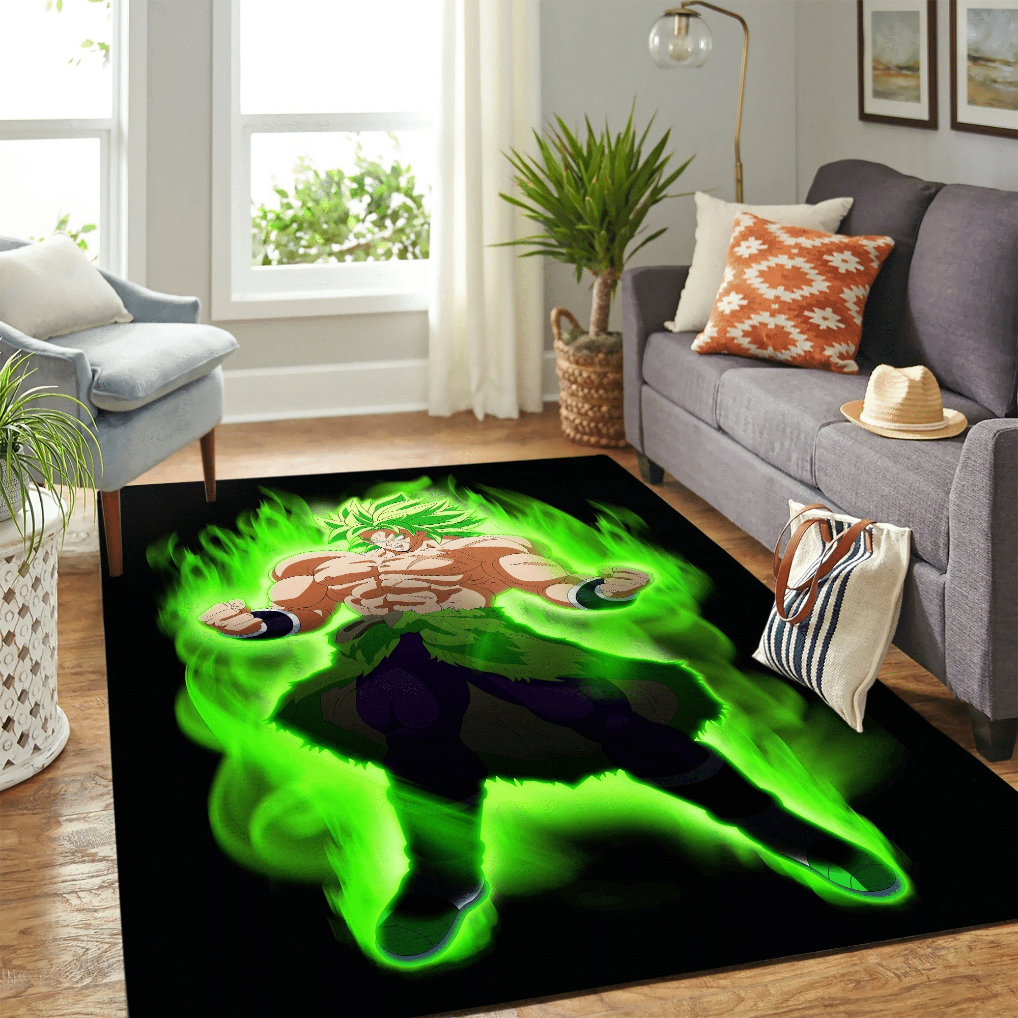 Broly Super Legendary Saiyan Carpet Area Rug - Indoor Outdoor Rugs