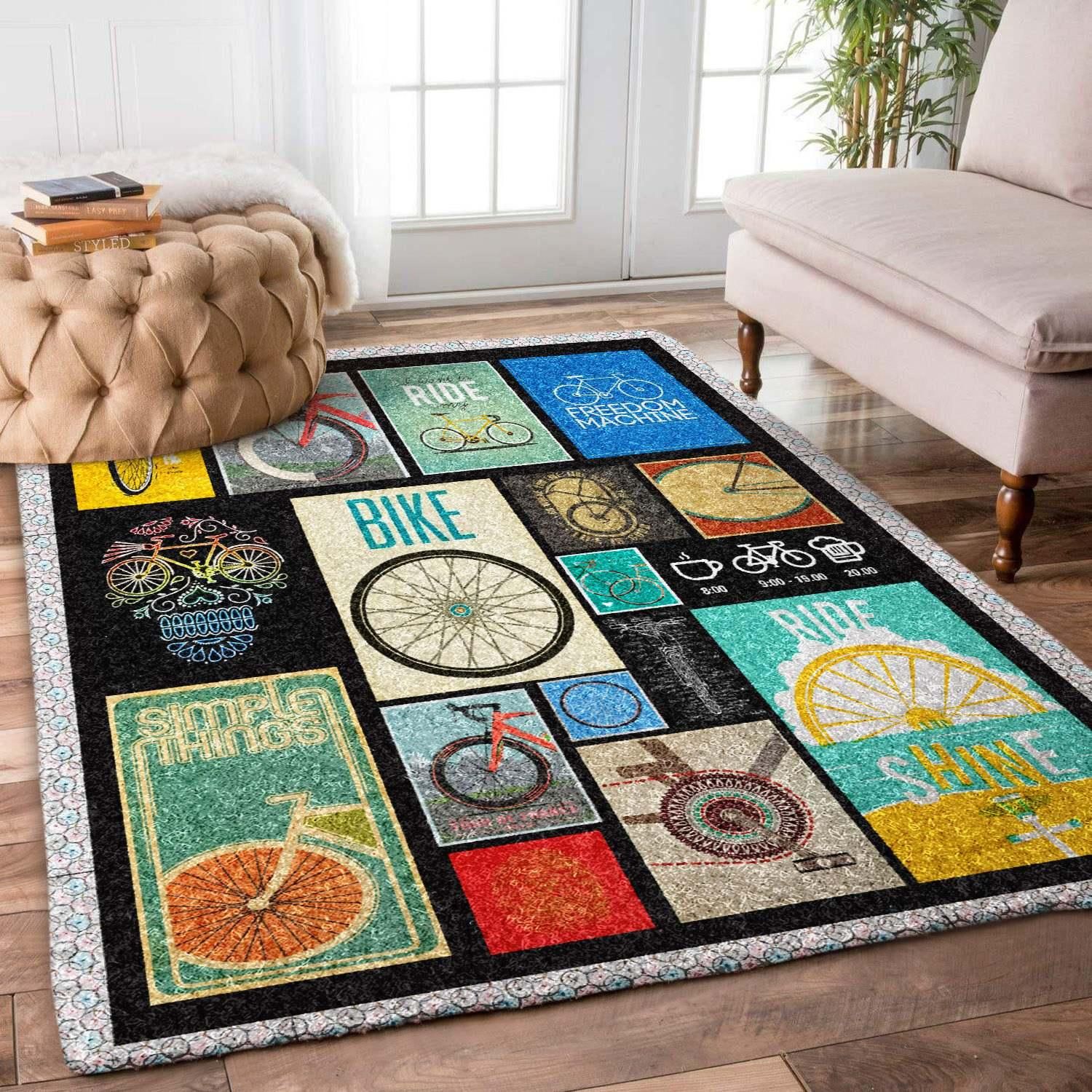 Bicycle Rug - Indoor Outdoor Rugs