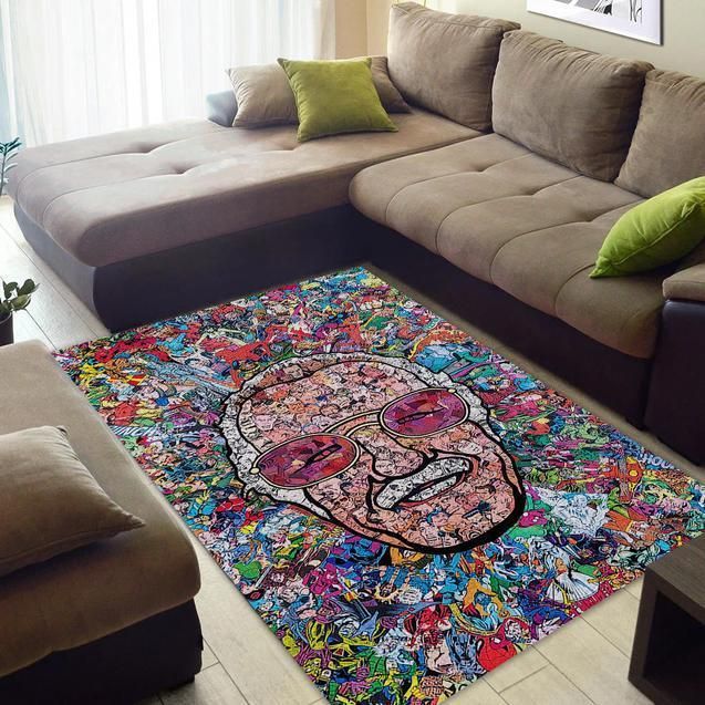 Stan Lee Avengers Heroes Faces Area Rug - Indoor Outdoor Rugs