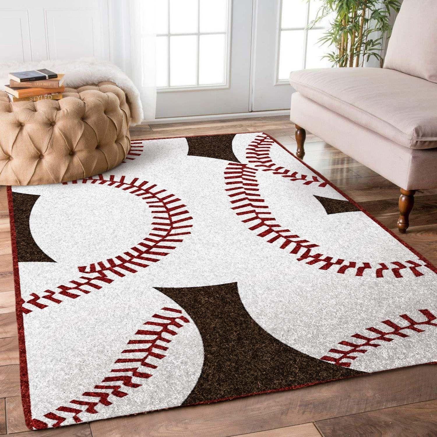 Baseball Rug - Indoor Outdoor Rugs