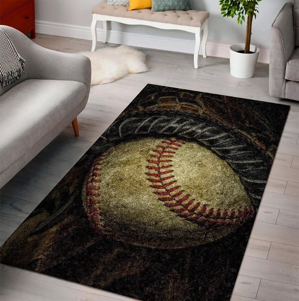 Baseball Rug - Indoor Outdoor Rugs