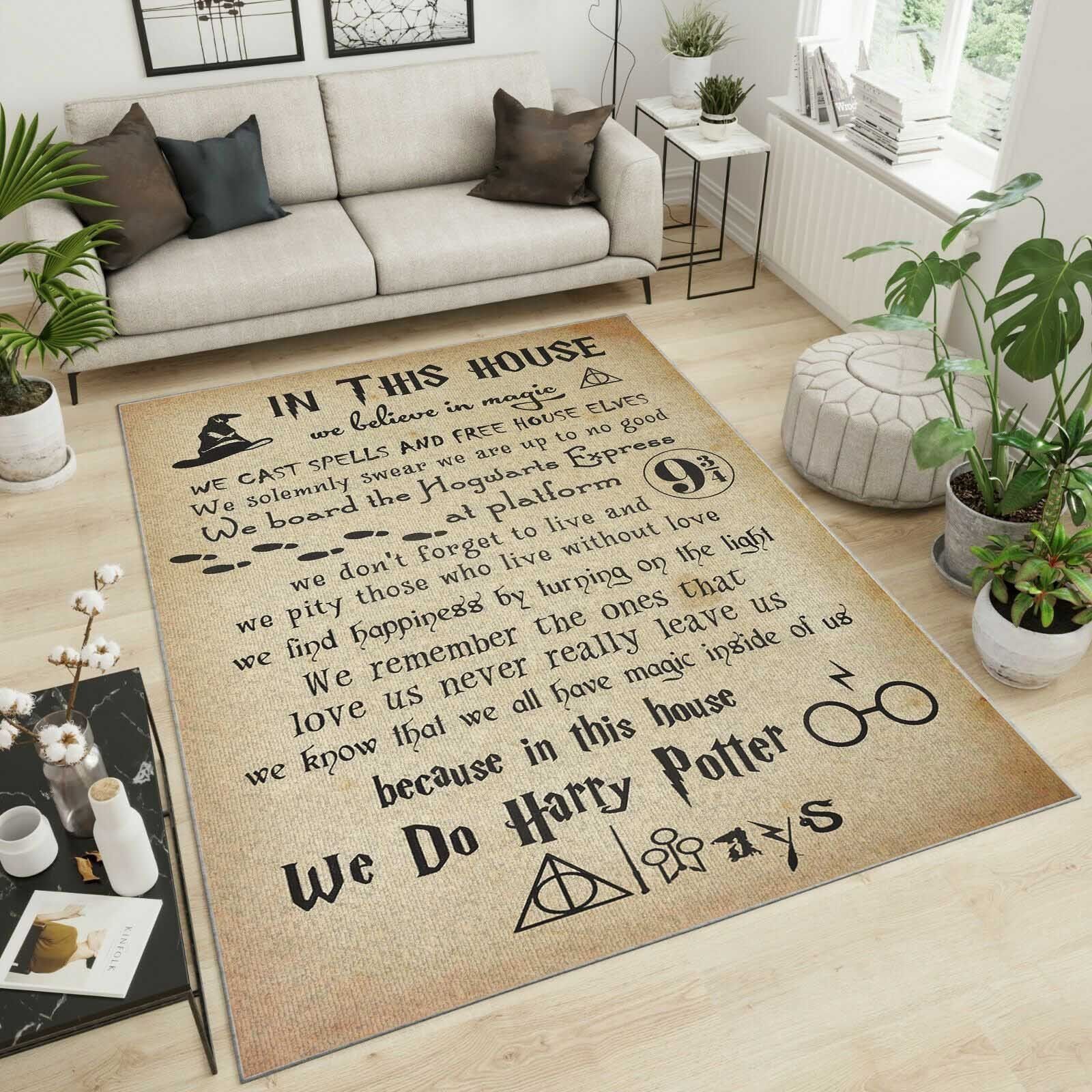 Harry Potter Area Rug - Indoor Outdoor Rugs