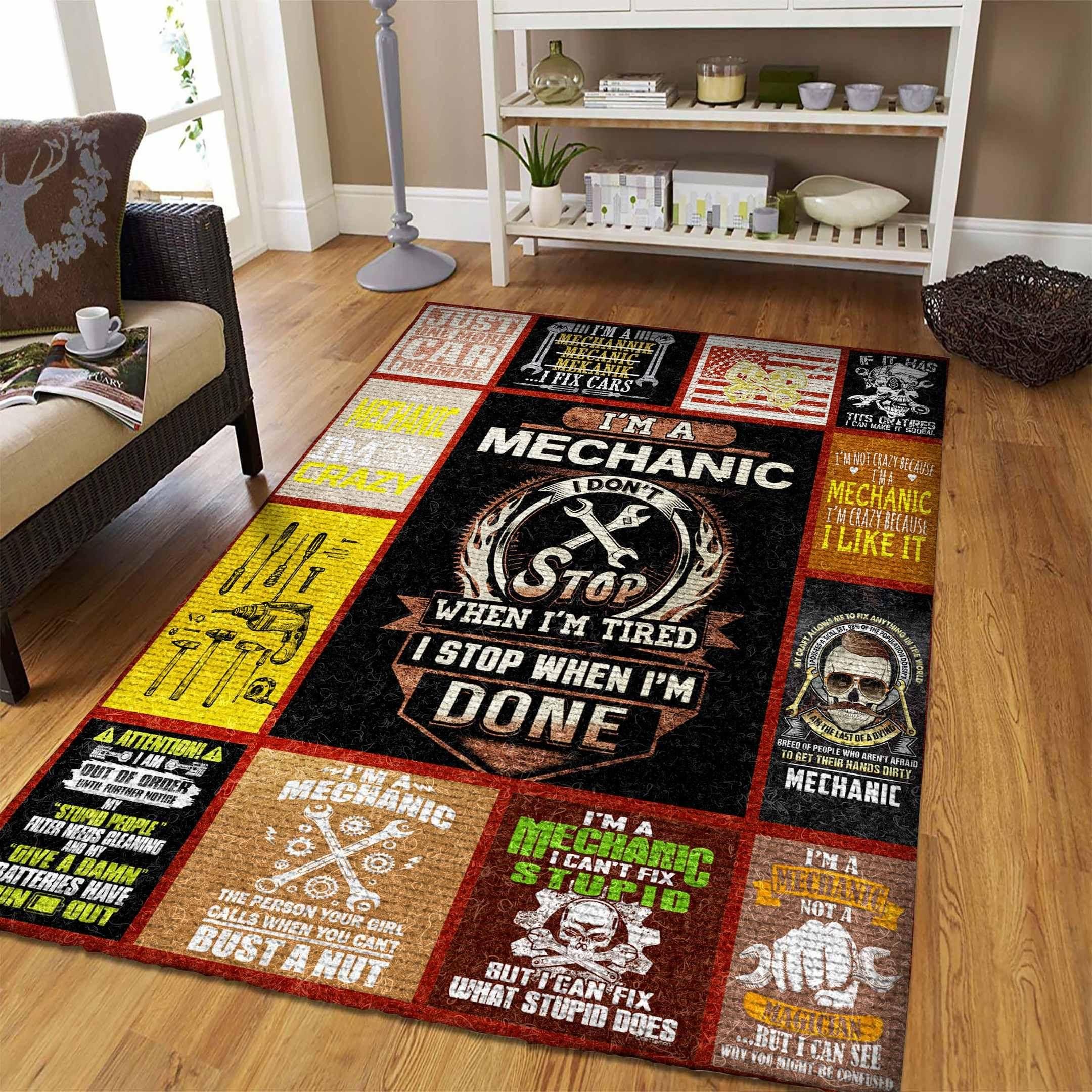 Mechanic Rug - Indoor Outdoor Rugs