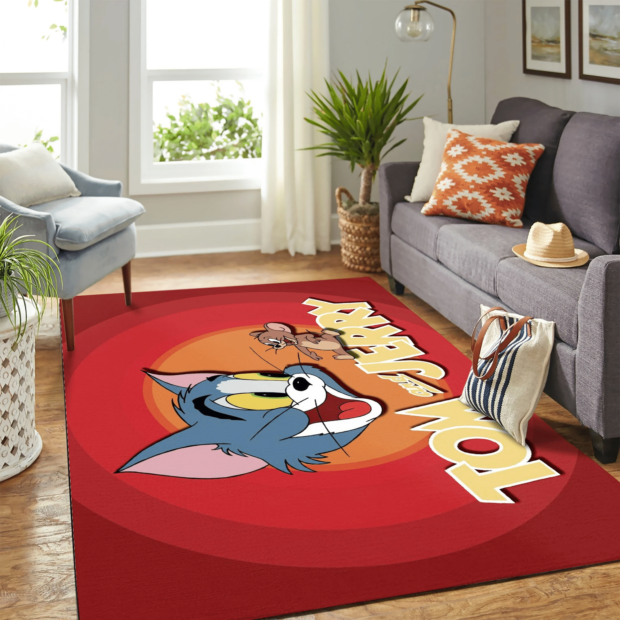 Tom Jerry Cartoon Carpet Floor Area Rug - Indoor Outdoor Rugs