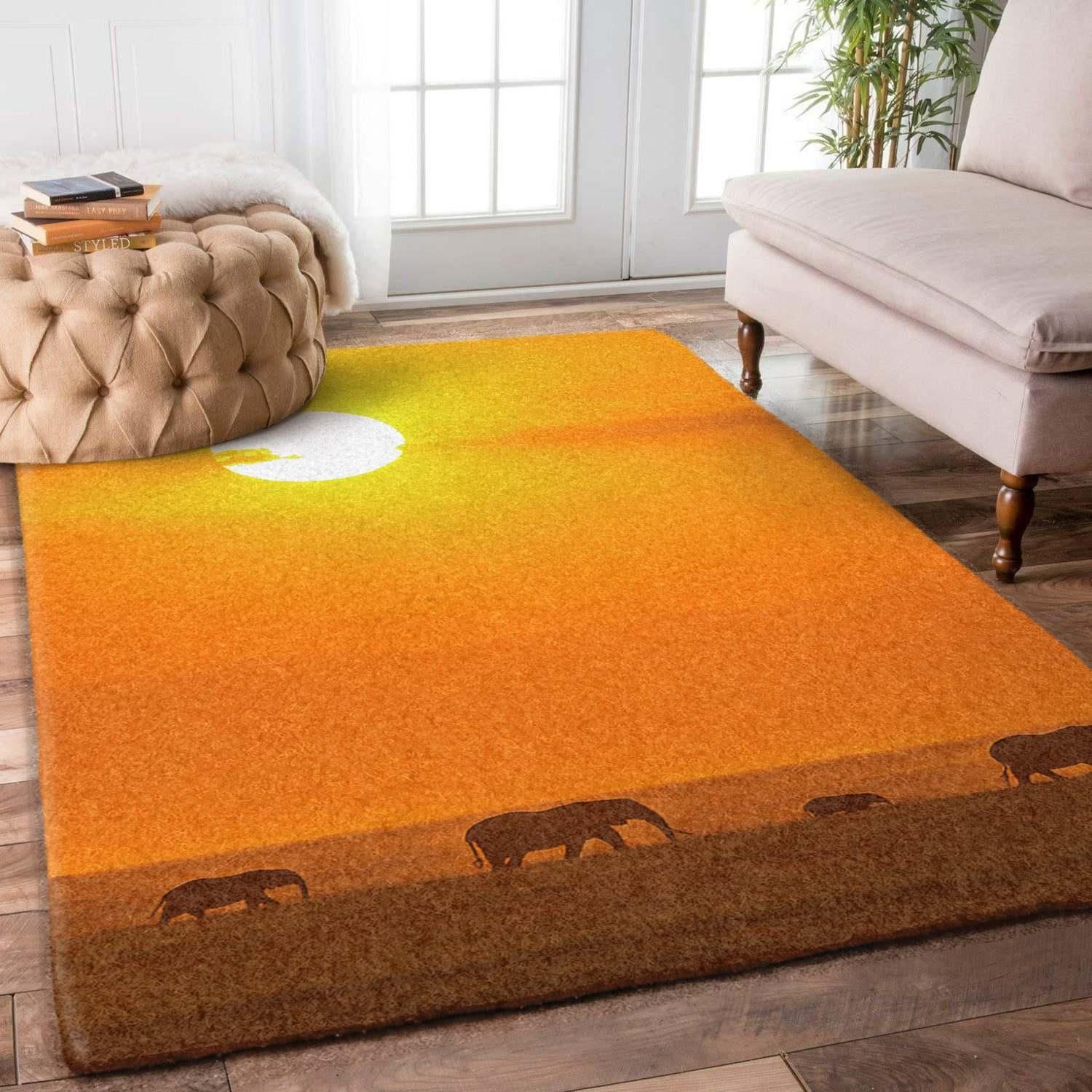 Elephants Rug - Indoor Outdoor Rugs