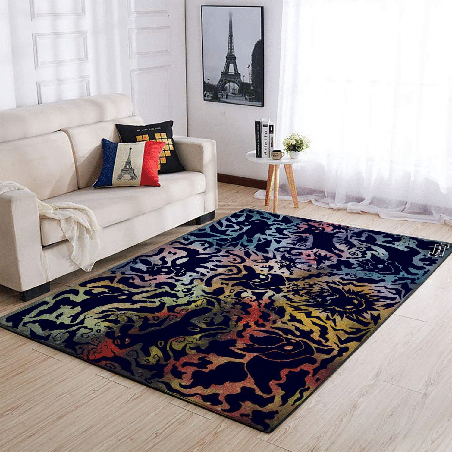 Eevee Line Evolution Area Rug - Indoor Outdoor Rugs