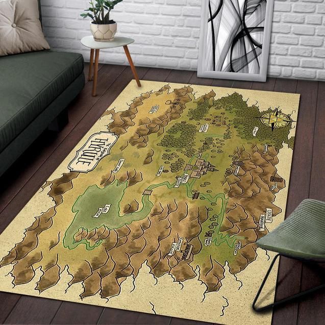 Map Of Hyrule The Era Of Light And Dark Area Rug - Indoor Outdoor Rugs