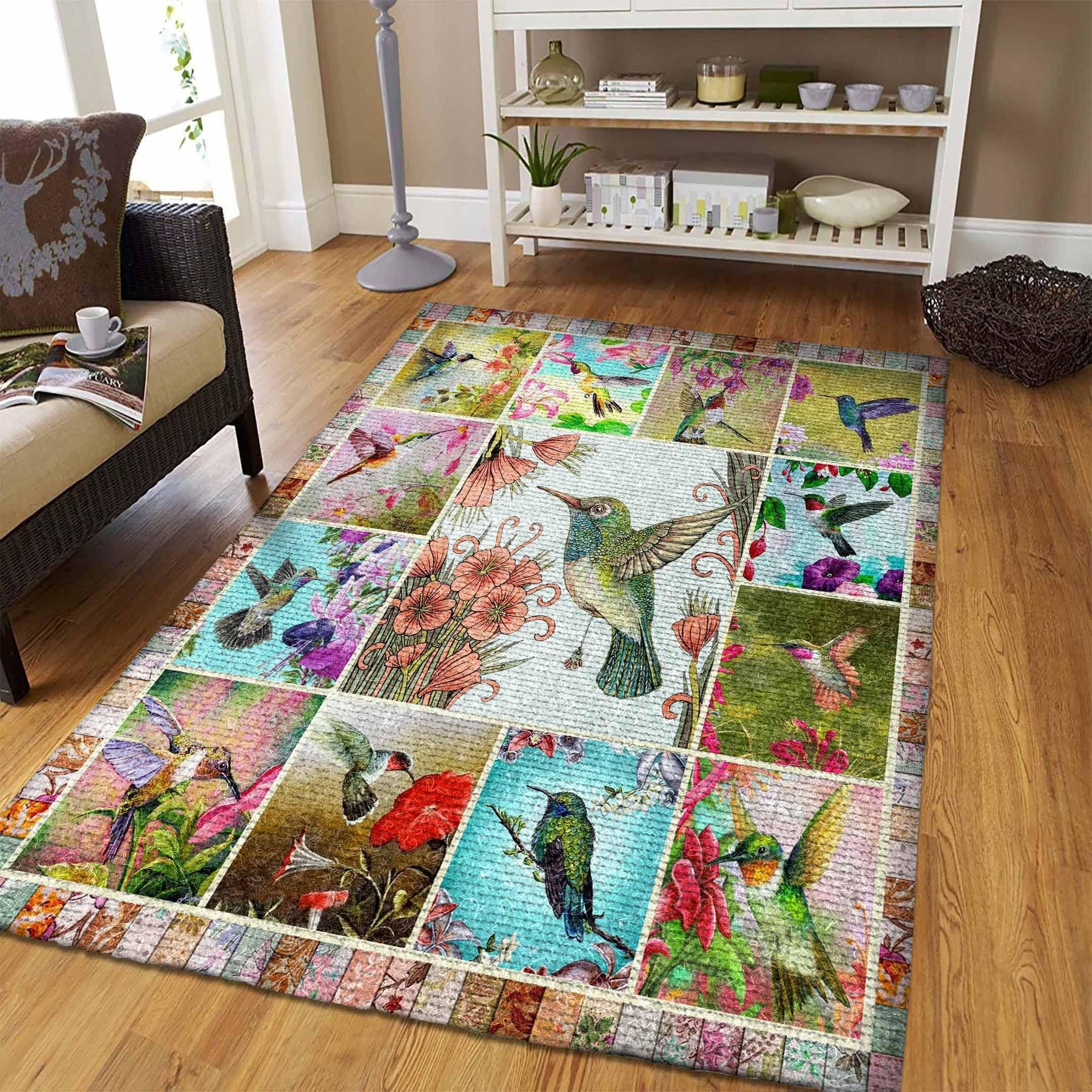 Hummingbird Rug - Indoor Outdoor Rugs