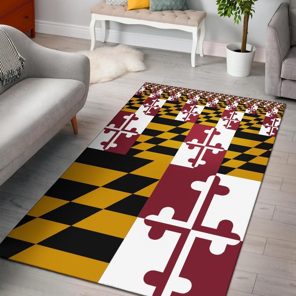 Flag Of Maryland Area Rug - Indoor Outdoor Rugs