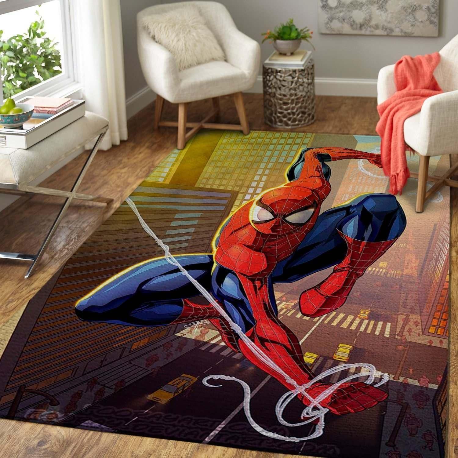 Marvel Superhero Fans Spiderman Area Rug - Indoor Outdoor Rugs