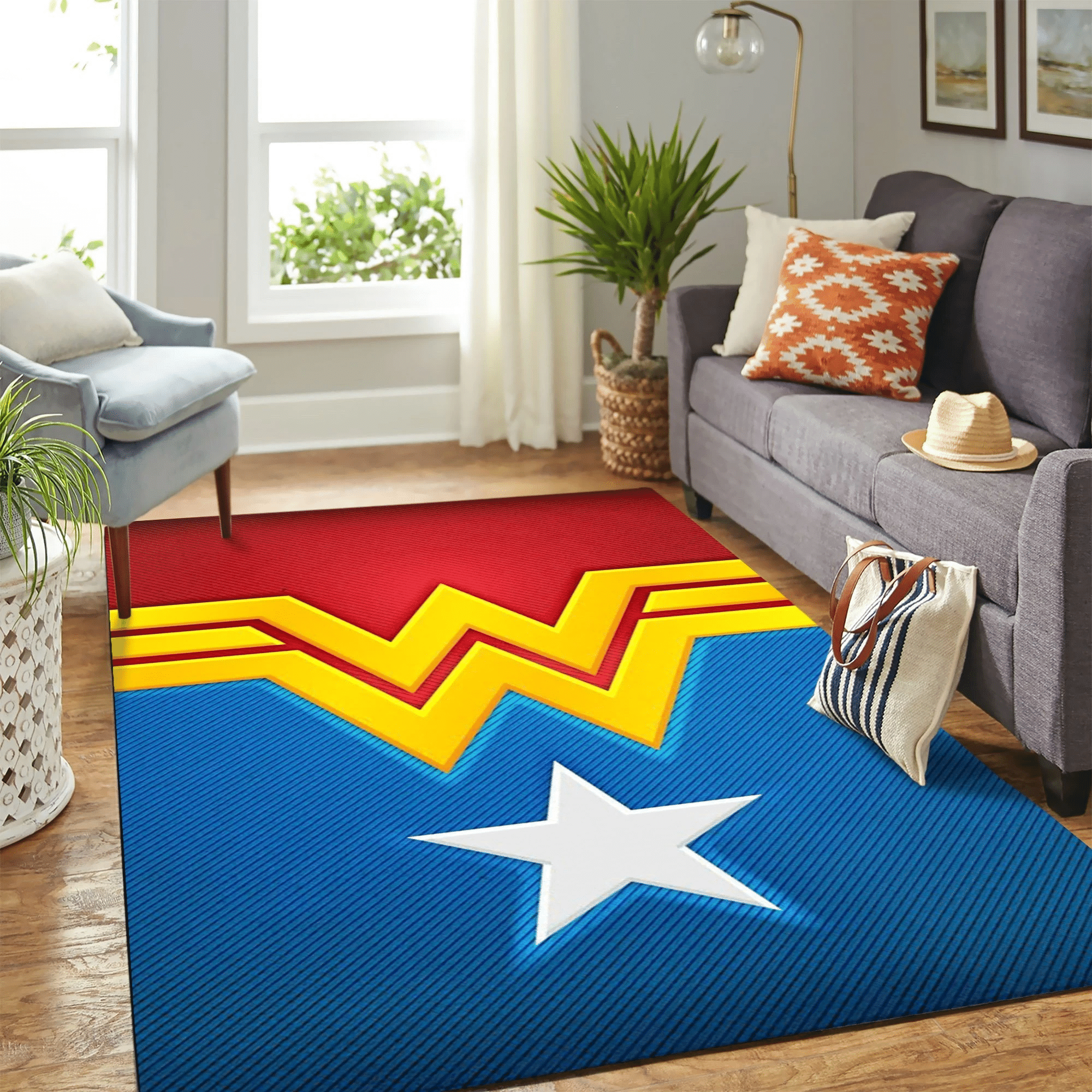 Wonder Woman Premium Carpet Floor Area Rug - Indoor Outdoor Rugs