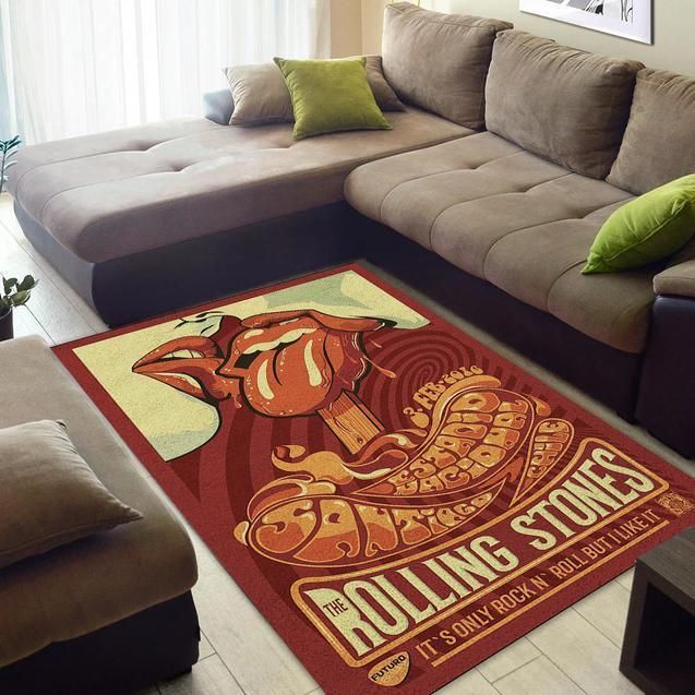 The Rolling Stones Sudamerican Concert Area Rug - Indoor Outdoor Rugs