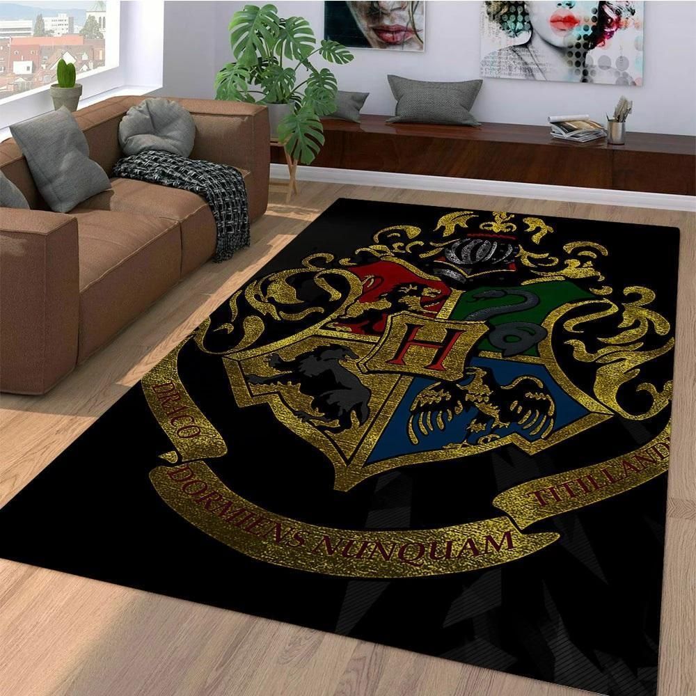 Hogwarts Logo Harry Potter Area Rug - Indoor Outdoor Rugs