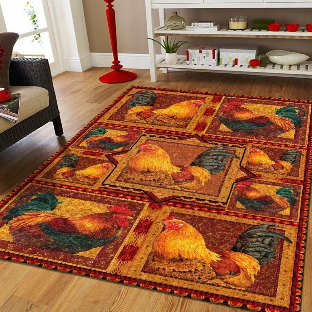 Chicken Rug - Indoor Outdoor Rugs