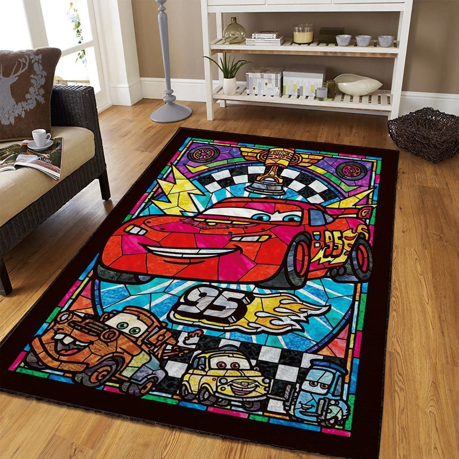 Cars Lightning Mcqueens Area Rug - Indoor Outdoor Rugs