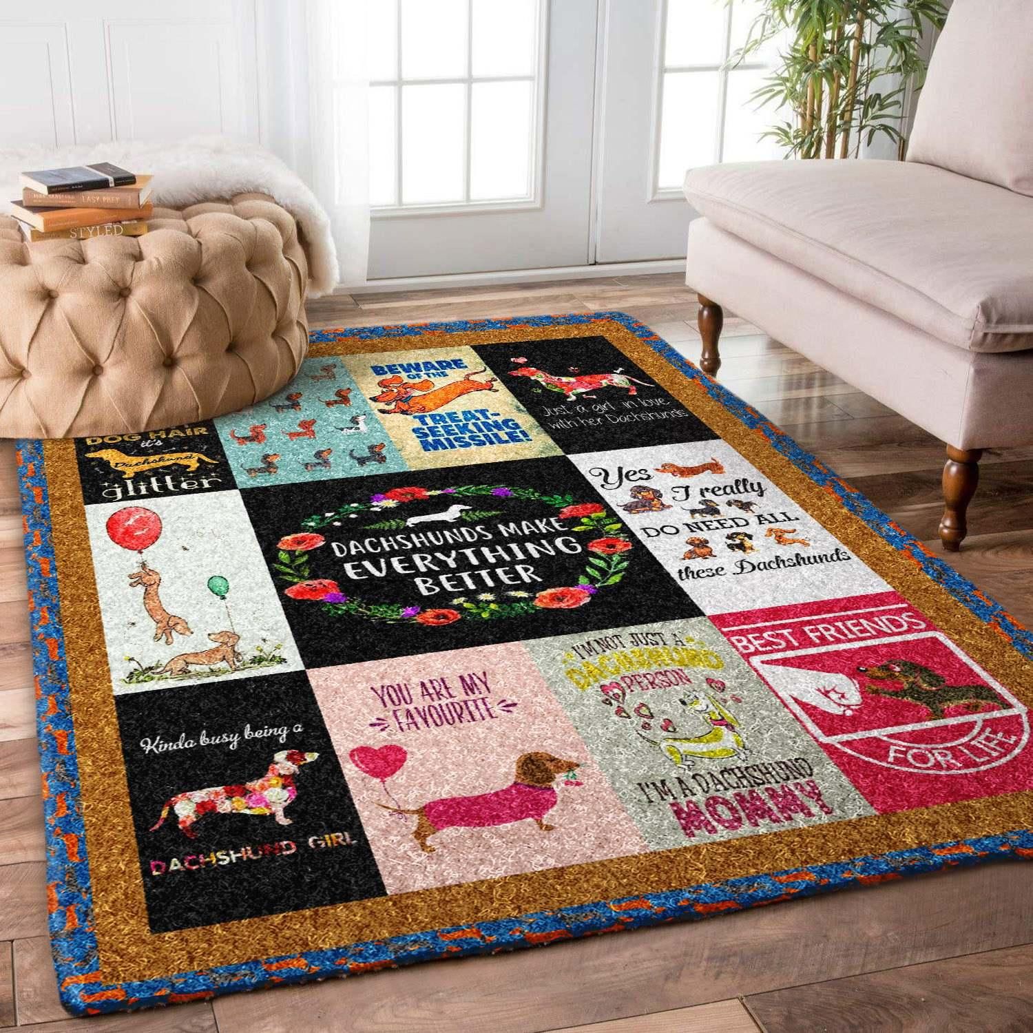 Dachshund Rug - Indoor Outdoor Rugs