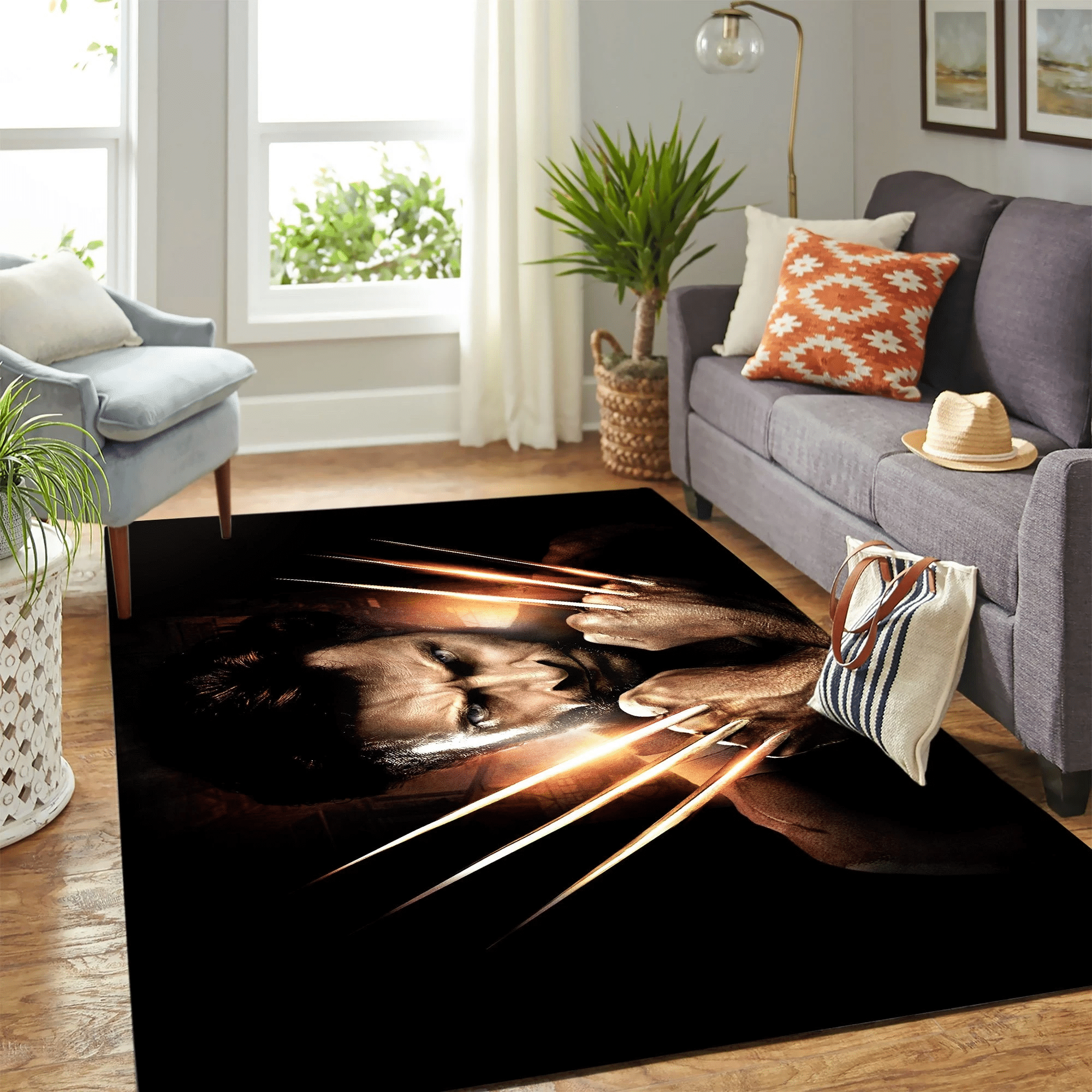 Wolverine Claws Carpet Floor Area Rug - Indoor Outdoor Rugs