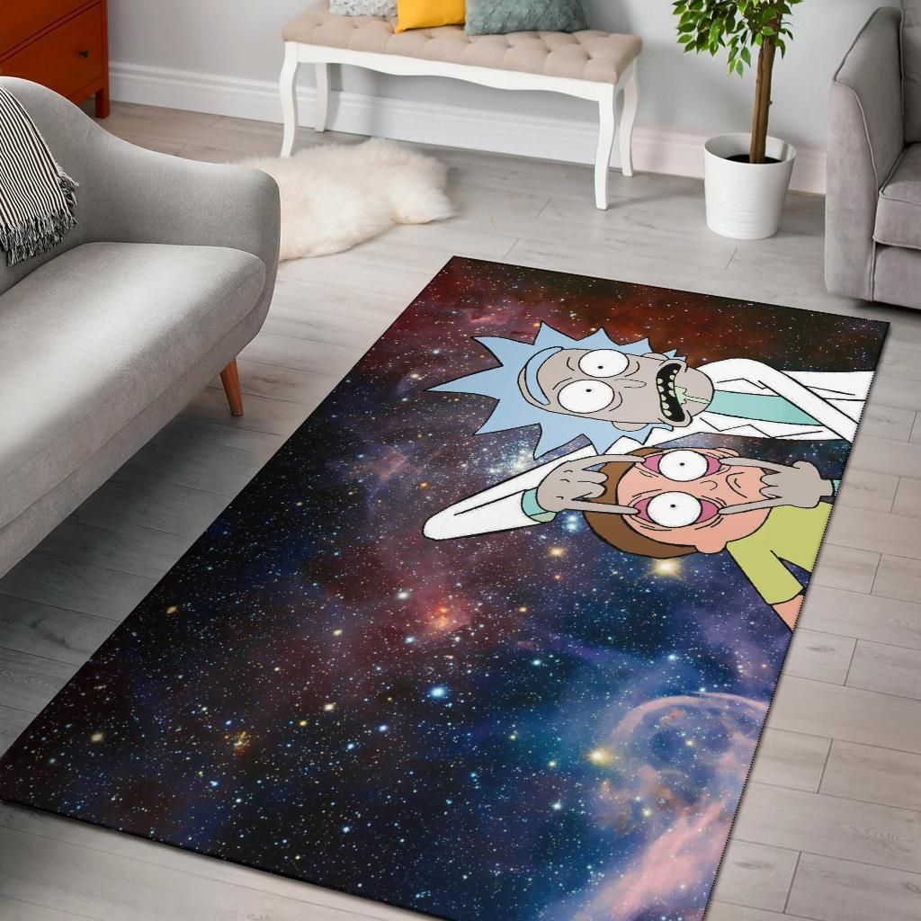 Funny Expression Rick And Morty Area Rug Carpet - Indoor Outdoor Rugs