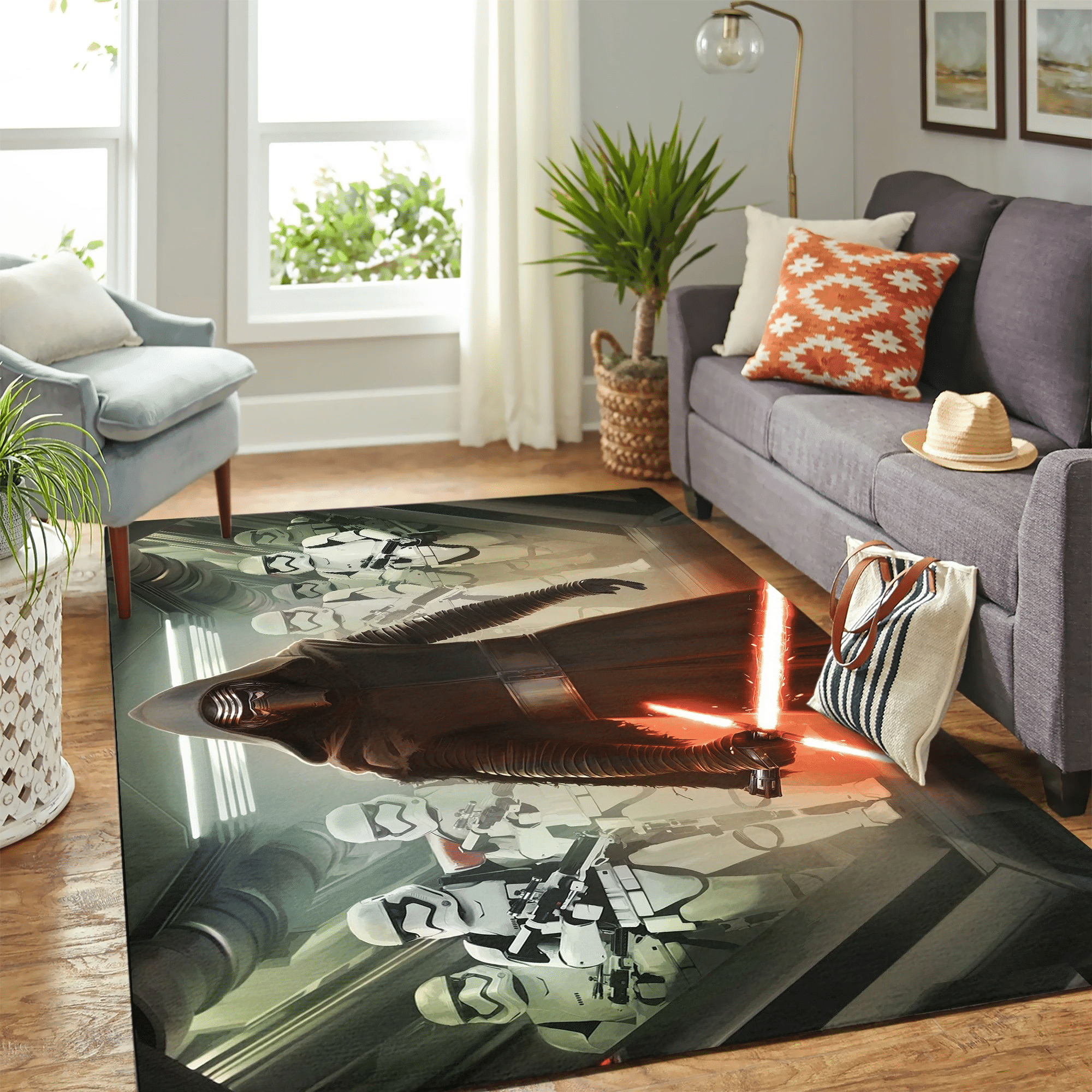 Kylo Ren Y Los Soldados Imperiales Carpet Floor Area Rug - Indoor Outdoor Rugs